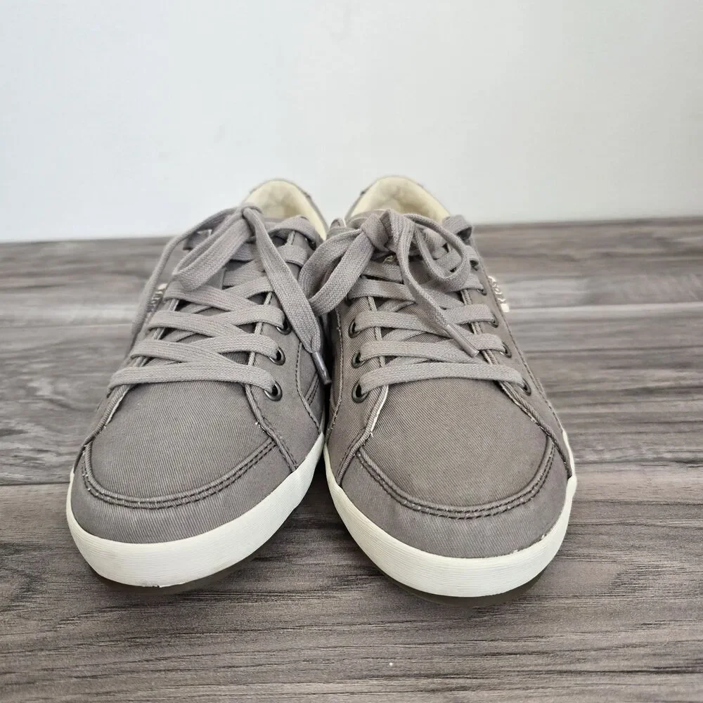 Taos Moc Star 2 Women's Sneakers Taupe Canvas Low Top Lace Up 9 Comfort Shoes